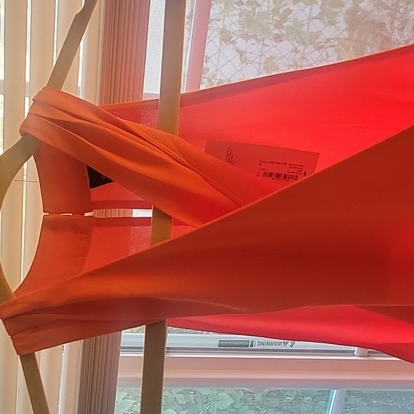 BOLD elements Elegant Atlantic Orange Halter Dress, Size: L, NWT - Picture 9 of 14